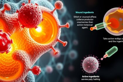 Sebkezelő hatóanyagok ábrázolása mikroszkópikus szinten.