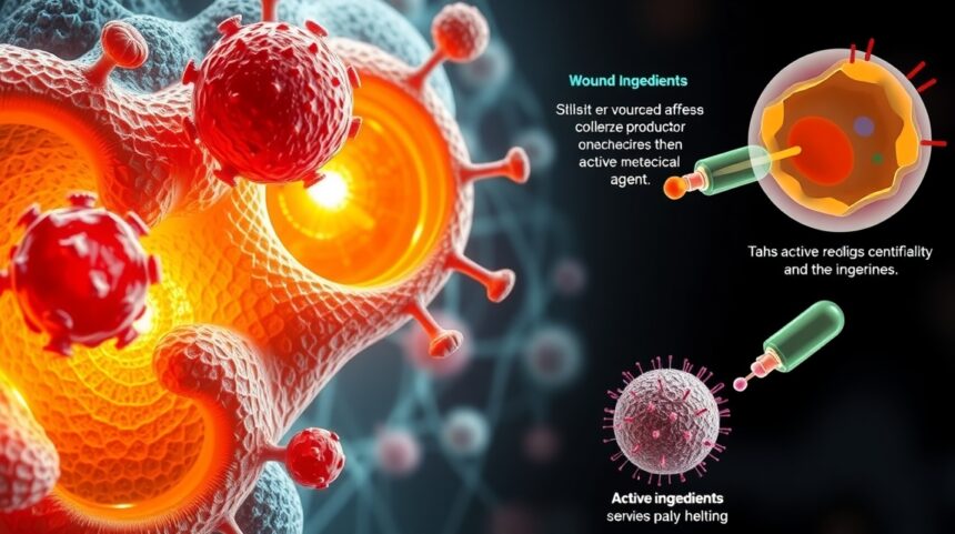 Sebkezelő hatóanyagok ábrázolása mikroszkópikus szinten.