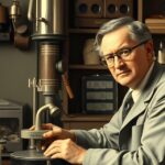 Sir Howard Walter Florey a penicillin fejlesztésének laboratóriumában