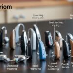 Különböző hallókészülékek típusai asztalon