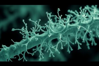 Fehér azbeszt (krizotil) mikroszkopikus szerkezete