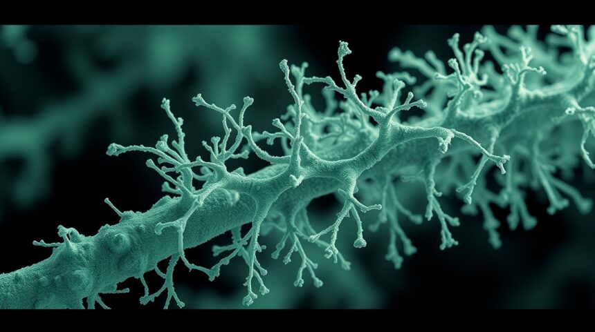 Fehér azbeszt (krizotil) mikroszkopikus szerkezete