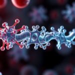 Mikroszkopikus heparin molekulák vérlemezkékkel