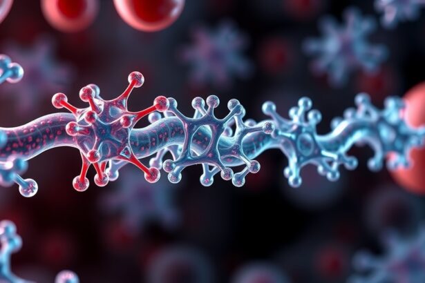 Mikroszkopikus heparin molekulák vérlemezkékkel