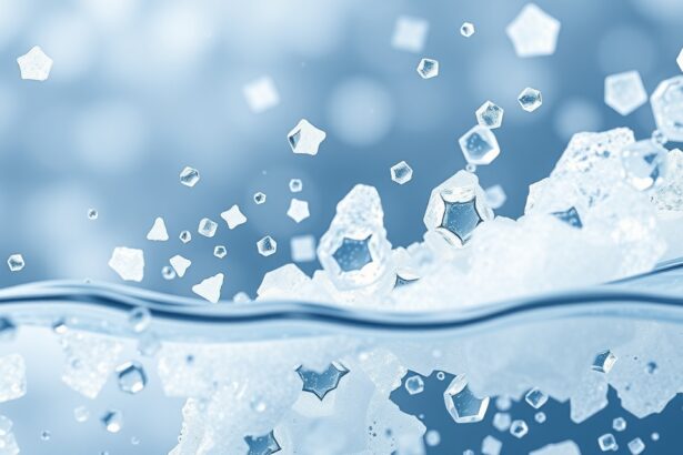 Hipertóniás oldatban lévő víz és oldott részecskék