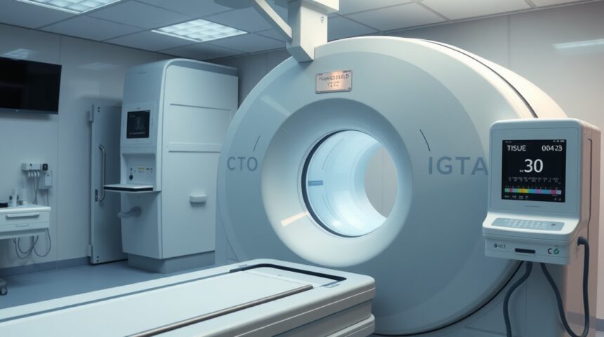 CT vizsgálat berendezése a Hounsfield-skála bemutatásához