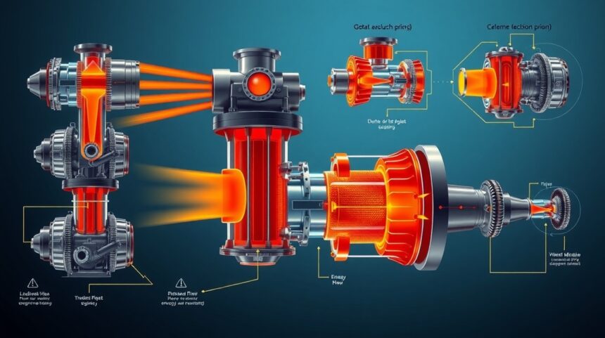 Hőerőgép működése és típusai diagram részletes magyarázattal