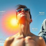 Fiatalok napsütésben, napszemüveget viselve, a bőr védelme érdekében.