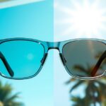 Fényre sötétedő szemüveg napfényben