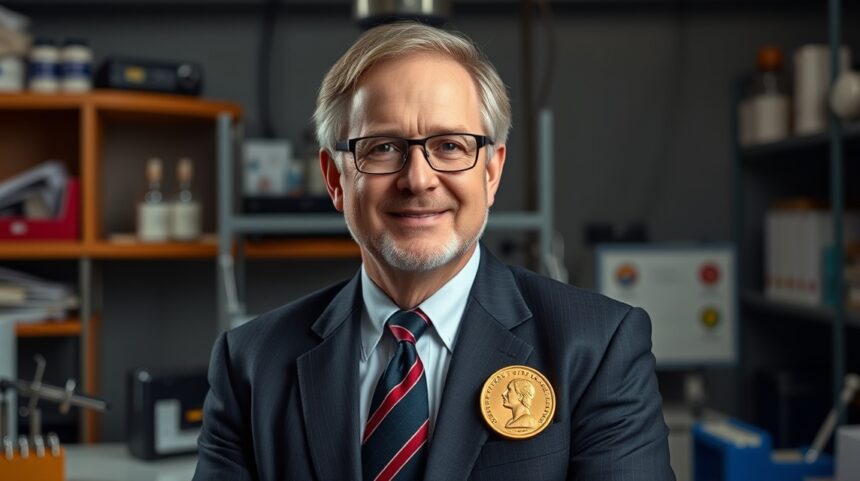 Kendall Henry Nobel-díjas fizikus laboratóriumban