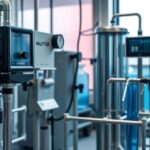 Modern vízkőtelenítési berendezés a tisztítás során.