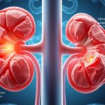 Húgykő kép, amely bemutatja a vese felépítését és a húgykövek kialakulását.