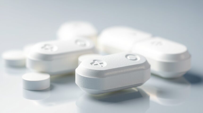 Kalmopyrin, acetilszalicilsav alapú gyógyszerek fehér tabletták formájában.