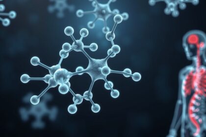 Molekulák és az emberi test illusztrációja a kinin hatásainak bemutatására.