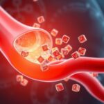 Alacsony sűrűségű lipoprotein (LDL) a véráramban.