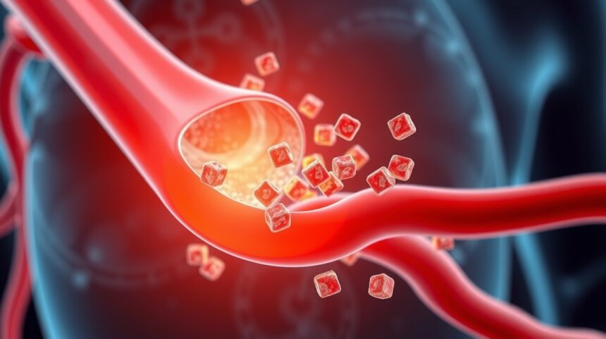 Alacsony sűrűségű lipoprotein (LDL) a véráramban.