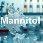Mannitol, a sugar alcohol used in medical applications.