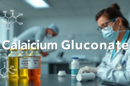 Kalcium-glükonát vegyület és gyógyszerek a laborban