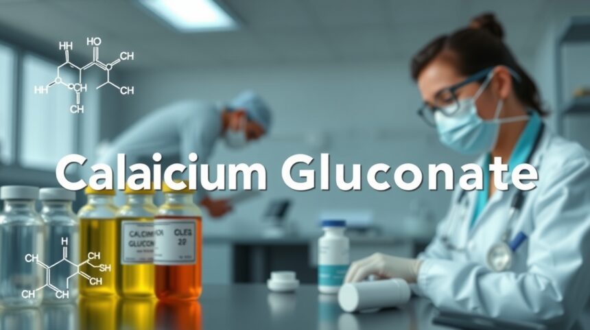 Kalcium-glükonát vegyület és gyógyszerek a laborban