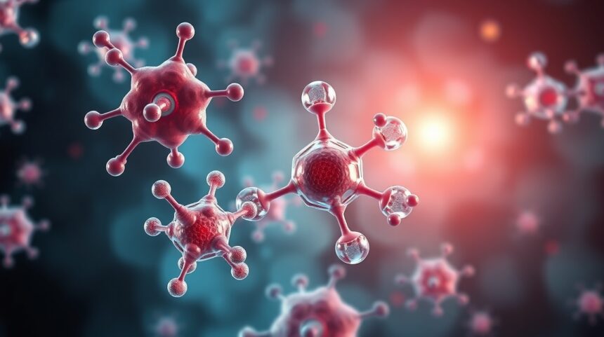 Molekulák ábrázolása, amelyek inhibitorok szerepet játszanak