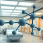 Nevetőgáz molekula az egészségügyi intézmény környezetében.