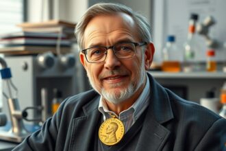 Phillips Williams Daniel, Nobel-díjas fizikus laboratóriumban.