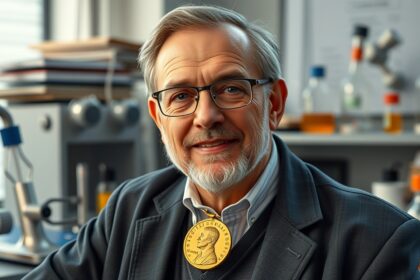 Phillips Williams Daniel, Nobel-díjas fizikus laboratóriumban.