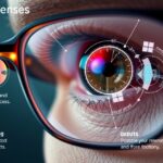 Multifokális lencsék a szemüvegen, különböző lencsetípusok diagramjával.