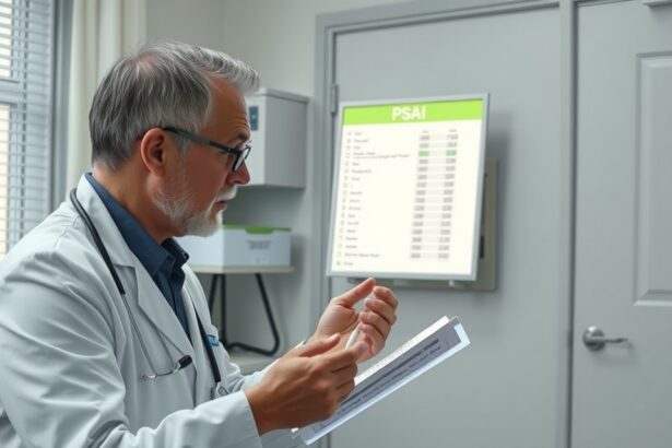 Orvos a PSA-mérésről beszél egy páciensnek.