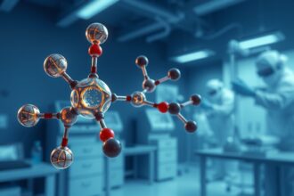 Pszoralen molekula laboratóriumi környezetben