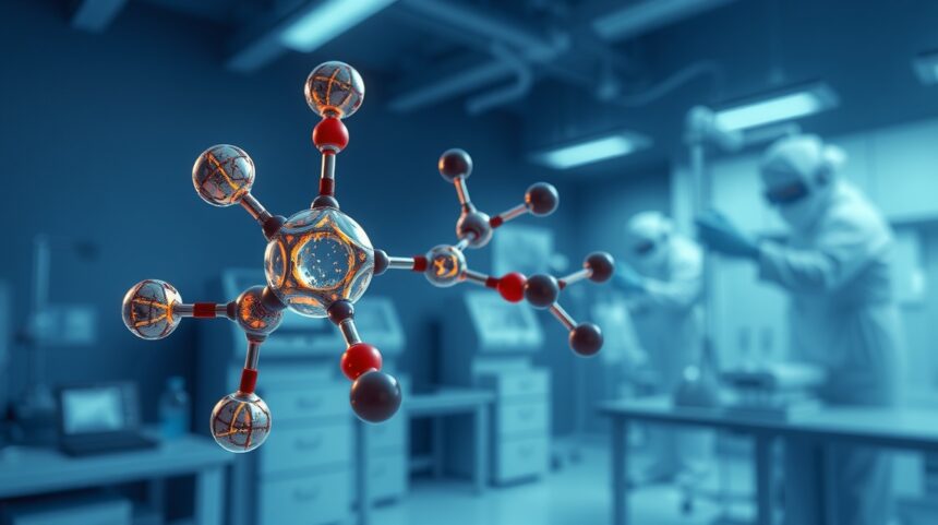 Pszoralen molekula laboratóriumi környezetben