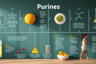 Purinok lebontási folyamata és hatásai az egészségre.