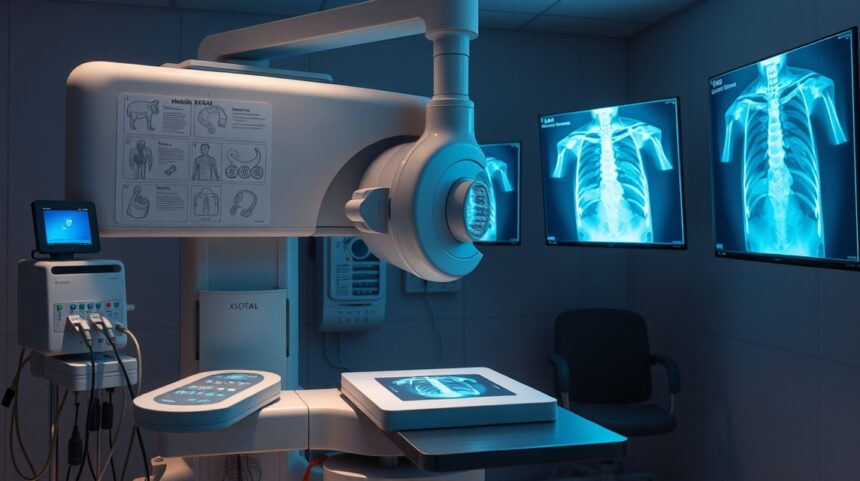 Modern röntgenográfiai berendezés orvosi diagnosztikához