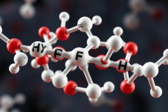 A warfarin molekula 3D struktúrája, antikoaguláns gyógyszer