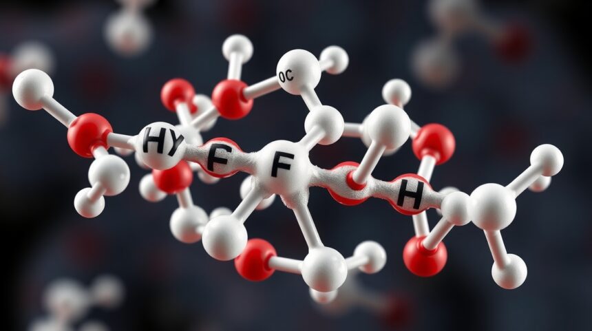 A warfarin molekula 3D struktúrája, antikoaguláns gyógyszer