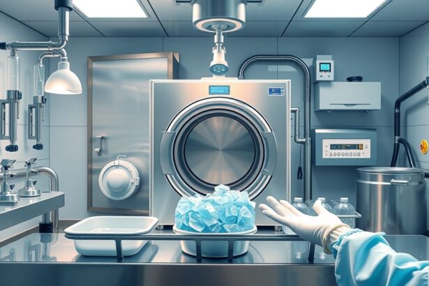 Sterilizáló berendezés a kórházban, mely a fertőtlenítéshez szükséges