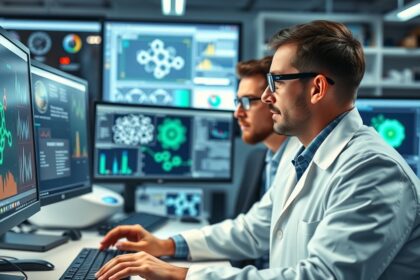 Számítógépes gyógyszertervezés folyamatában részt vevő tudósok