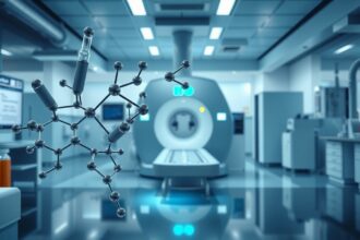 Technécium molekula a nukleáris medicina környezetében.