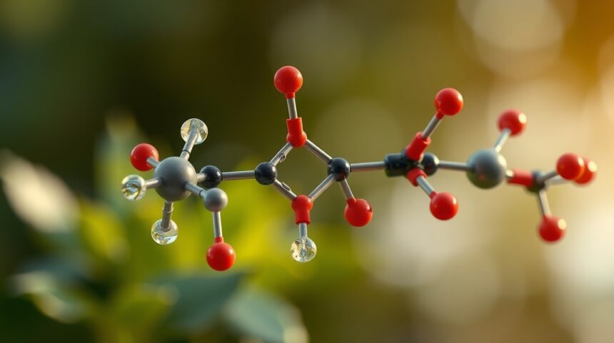 Ubidekarenon molekula makroszkopikus ábrázolása