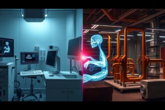 Ultrahang vizsgálat orvosi és ipari környezetben.