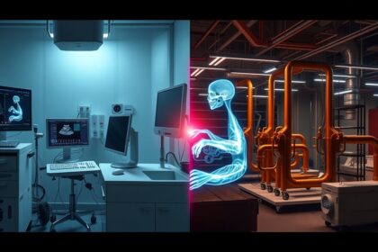 Ultrahang vizsgálat orvosi és ipari környezetben.