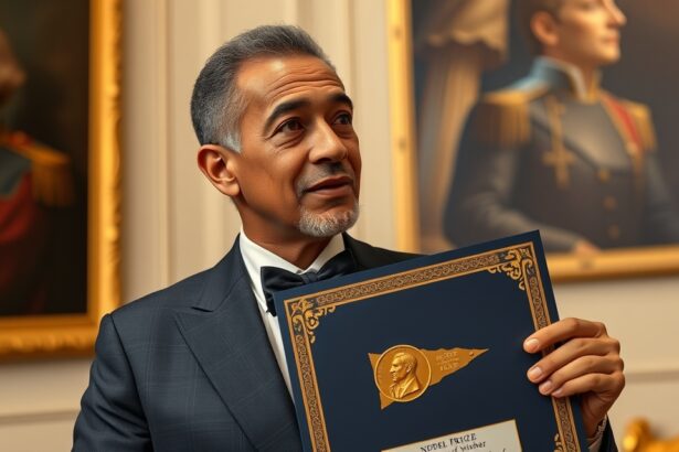 Nobel-díjas tudós Louis Eugène Félix Néel diplomájával