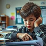 Szorongó gyermek olvasás közben, diszlexia jeleivel küzdve