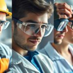 Különböző típusú védőszemüvegek munkavégzés közben