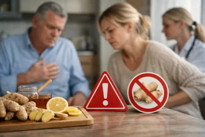 Figyelmeztetés a gyömbér fogyasztására, egészségügyi kockázatokkal.