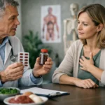 Orvos tanácsot ad vaspótlásról a pácienseknek