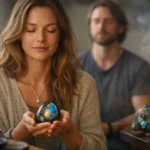 A labradorit ásvány meditáció közben. Fedezd fel rejtett erejét.