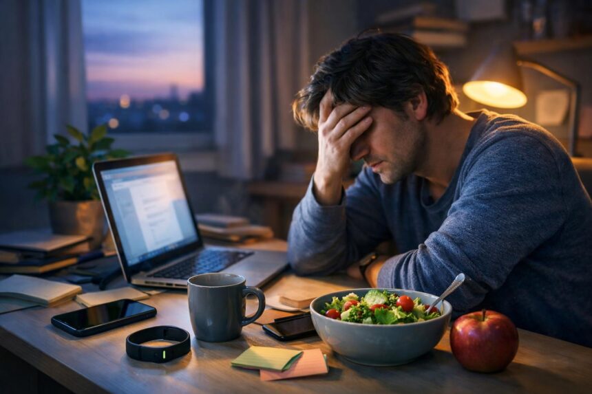 Emberek egyensúlyt keresnek a stresszes hétköznapokban egészséges szokásokkal közösen és tudatosan